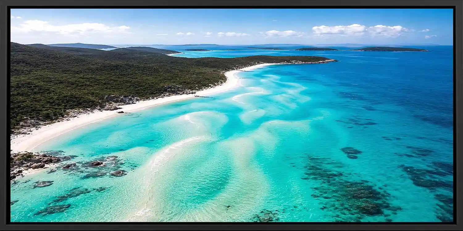 Island Shallows Panoramic Canvas Print