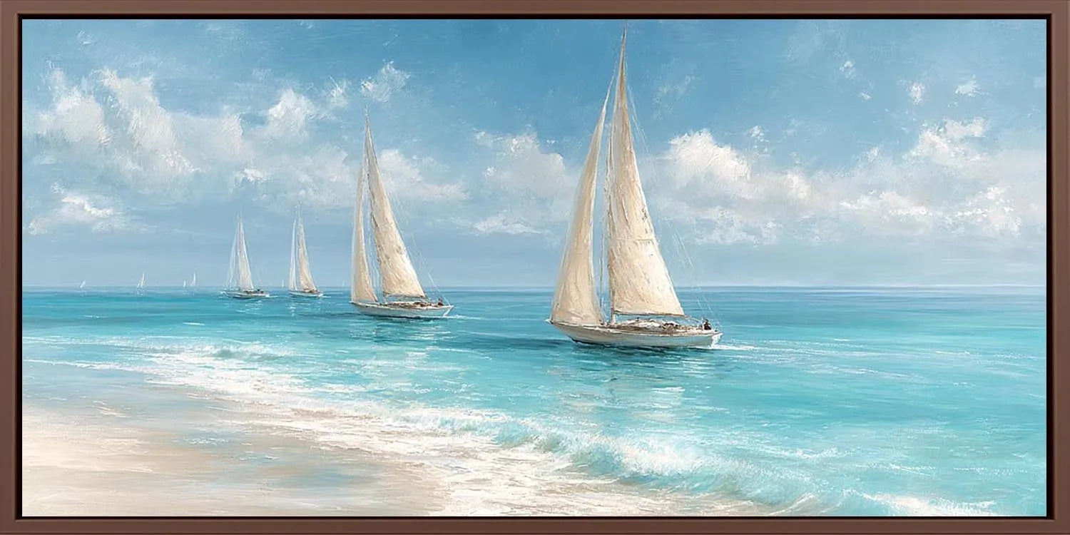 Sailing Calm Panoramic Canvas Print