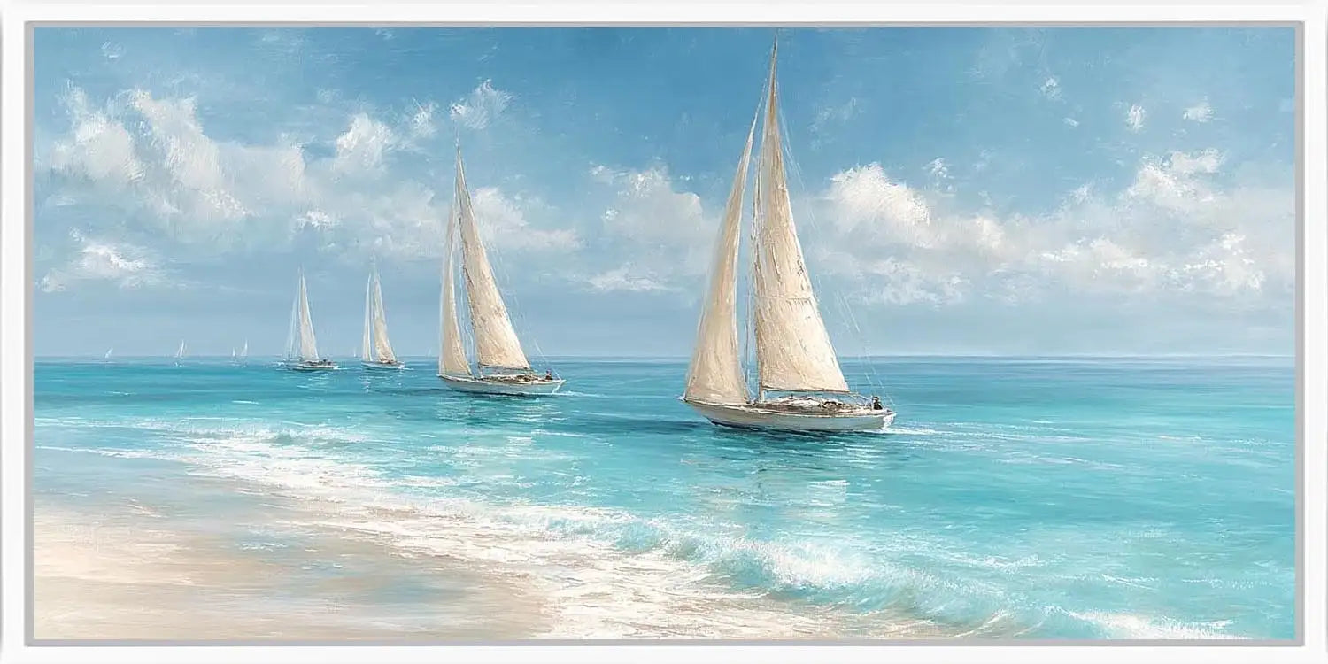 Sailing Calm Panoramic Canvas Print