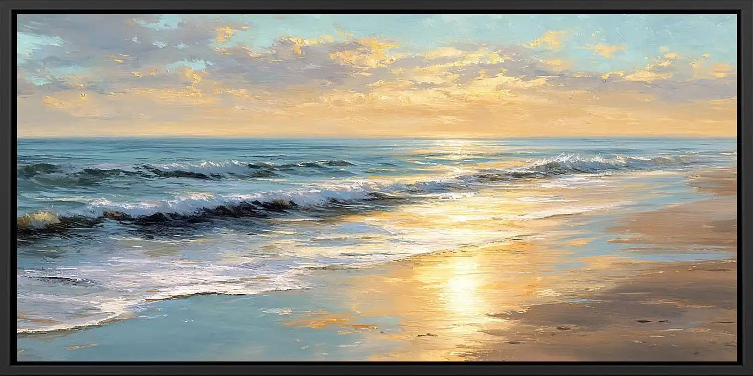 Tidal Glow Panoramic Canvas Print