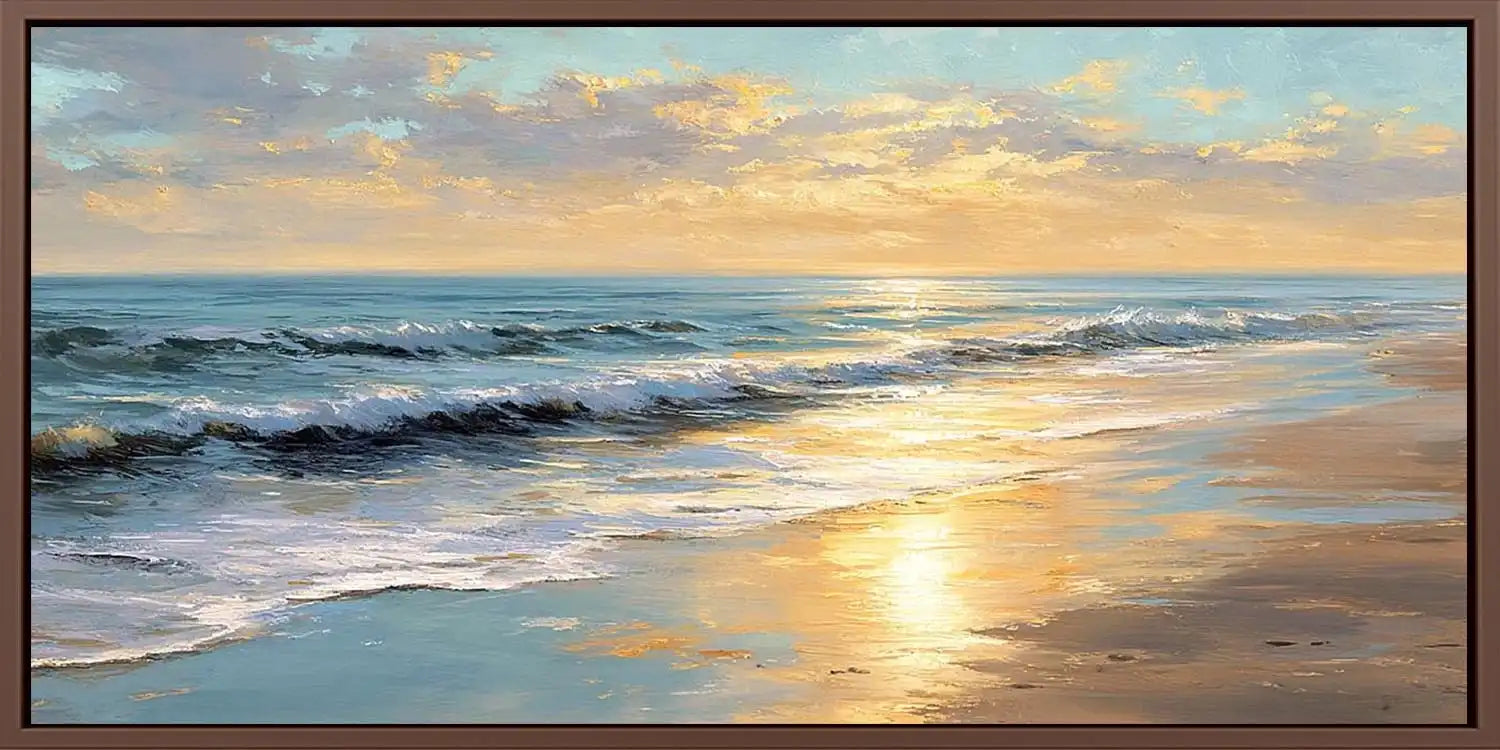 Tidal Glow Panoramic Canvas Print