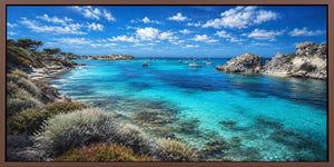 Rottnest Island Turquoise Ocean Bay Panoramic Canvas Print