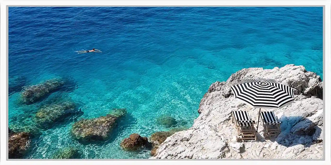 Azure Escape Panoramic Canvas Print