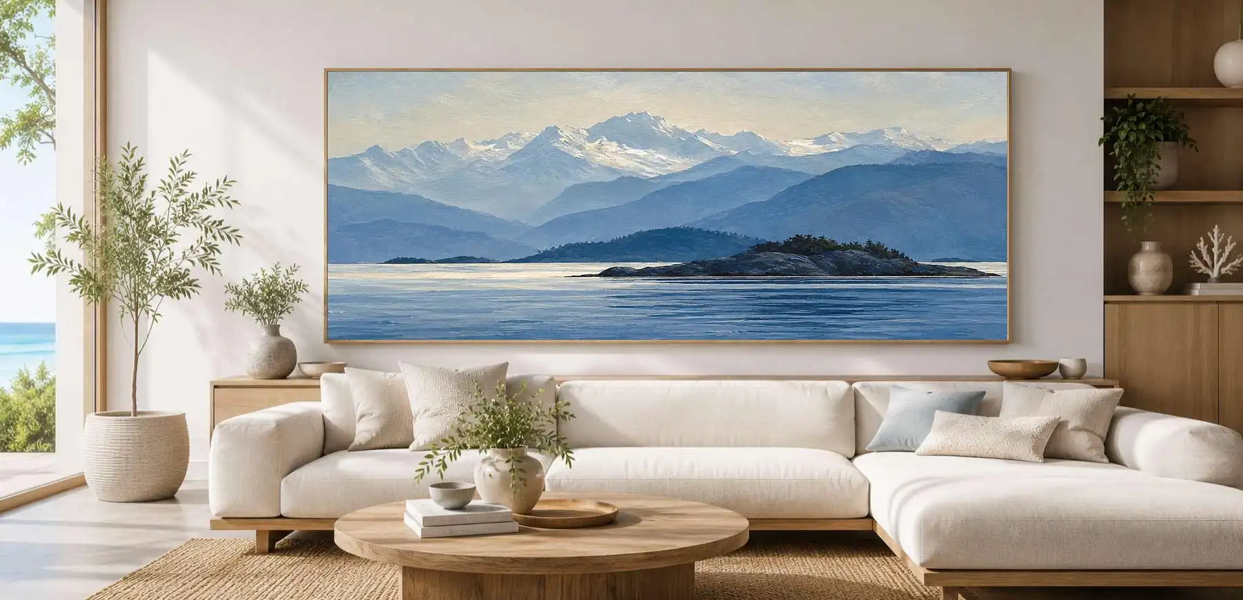 Blue Mountain Silence Panoramic Canvas Print