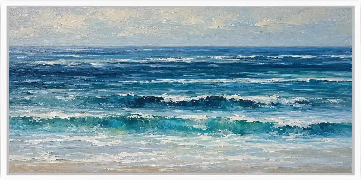 Ocean Rhythm Panoramic Canvas Print