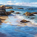 Rocky Coast Light Panoramic Canvas Print