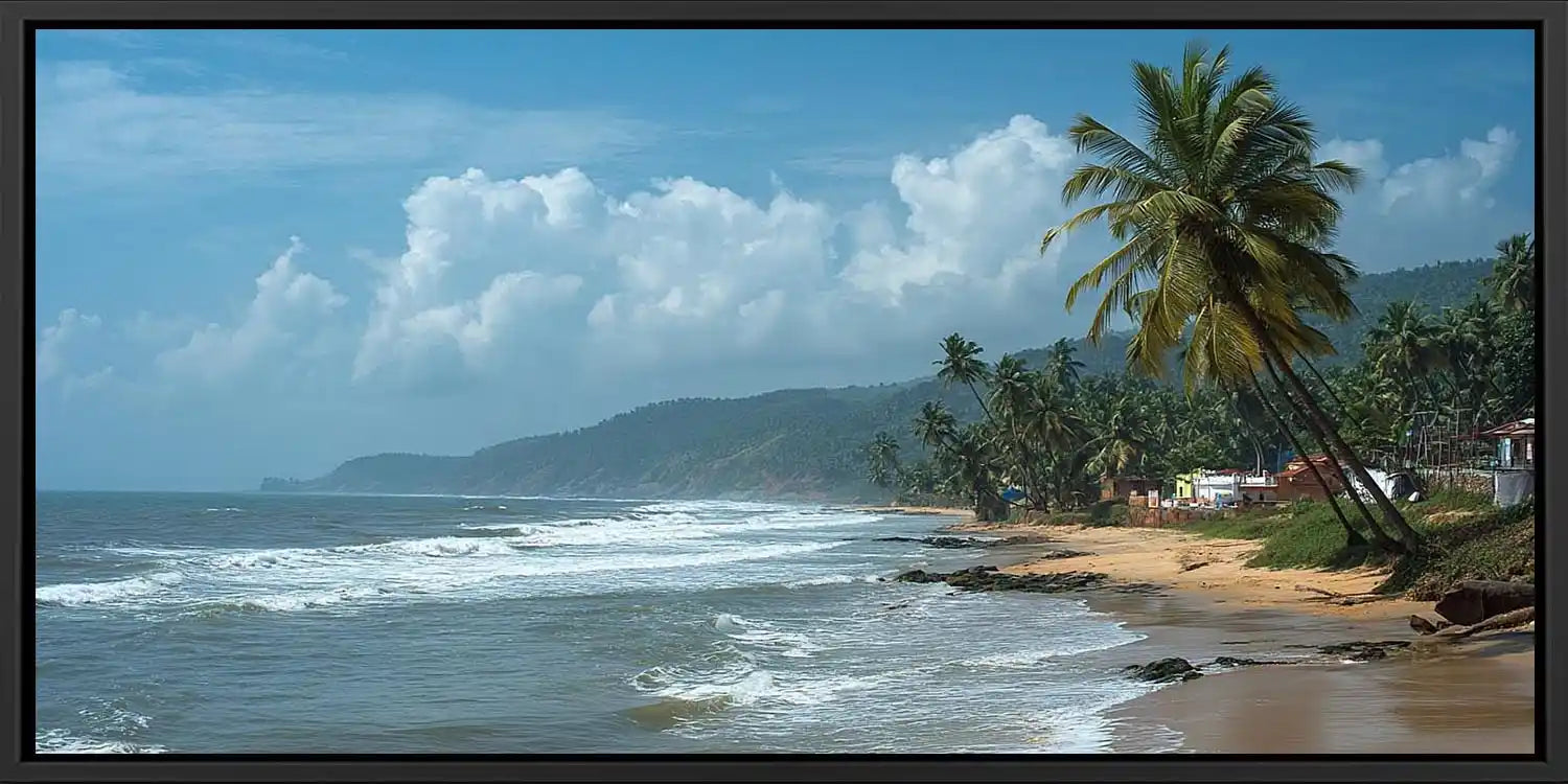 Palm Coast Calm Panoramic Canvas Print