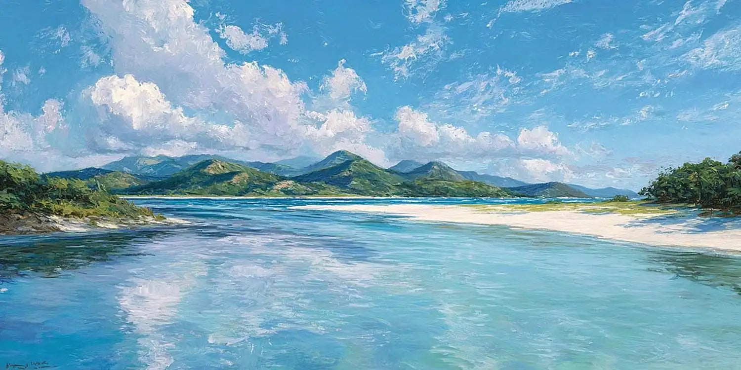Lagoon Daydream Panoramic Canvas Print