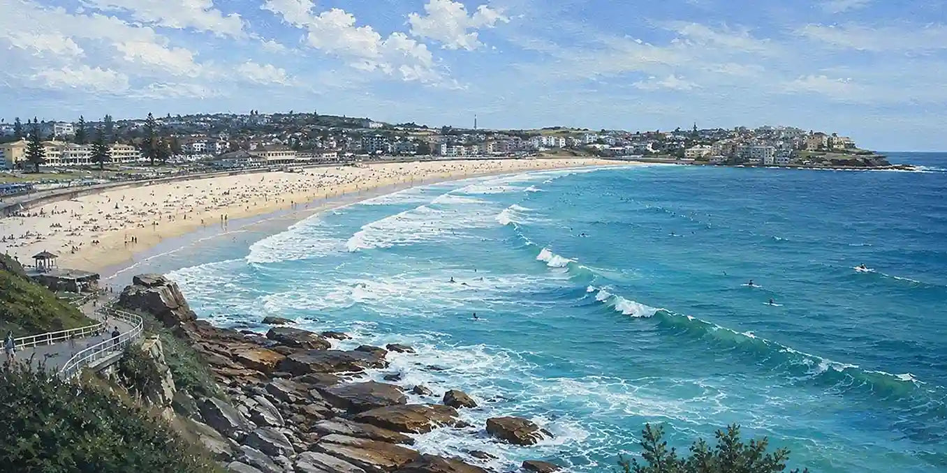 Bondi Blue Panoramic Canvas Print