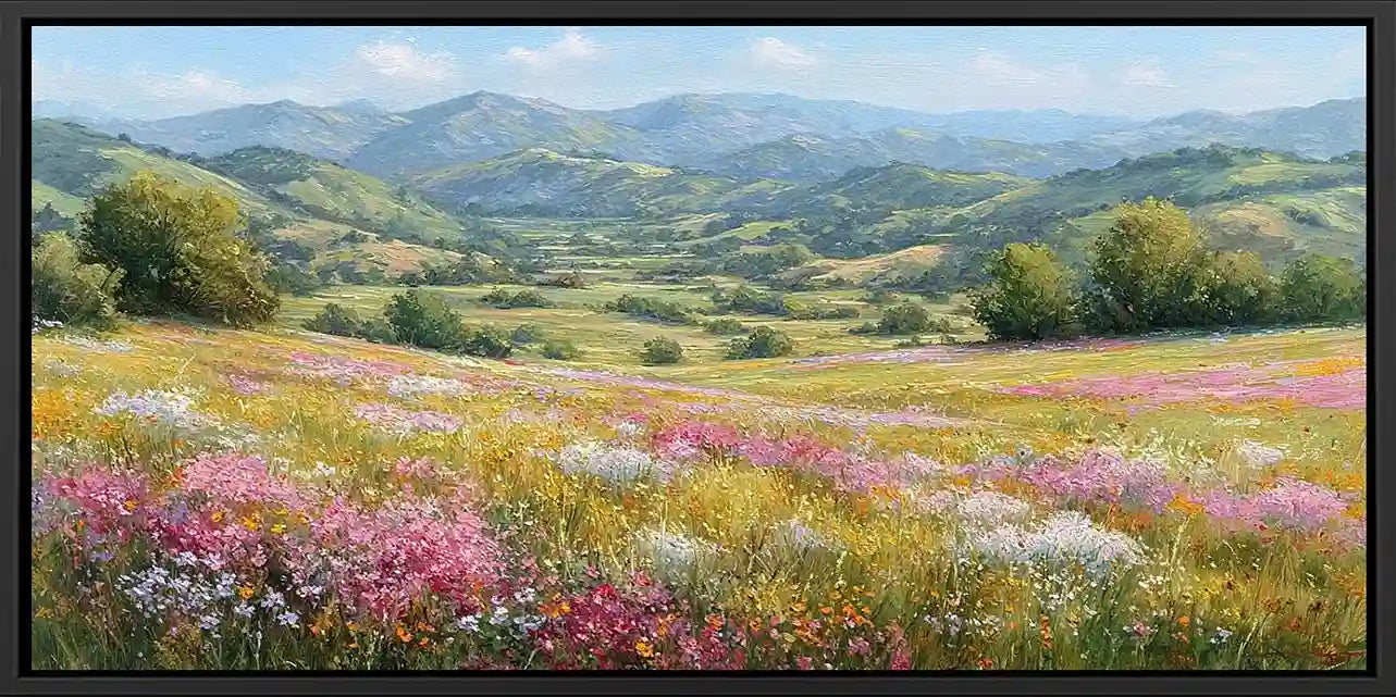 Meadow Horizon Panoramic Canvas Print