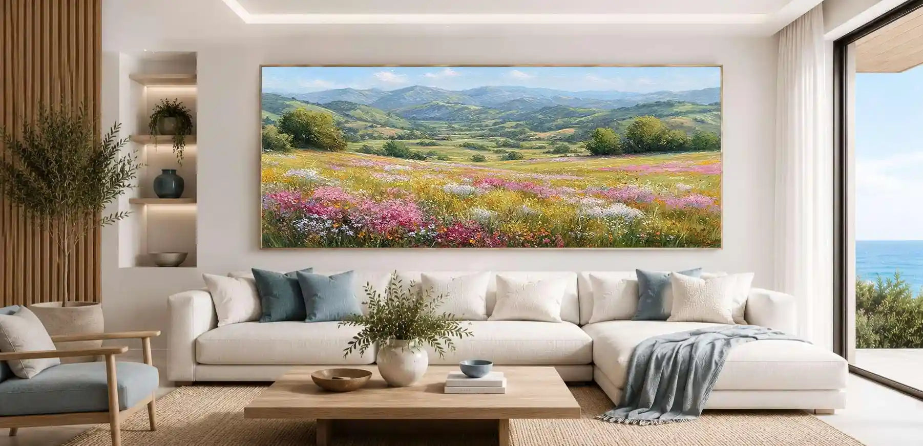 Meadow Horizon Panoramic Canvas Print