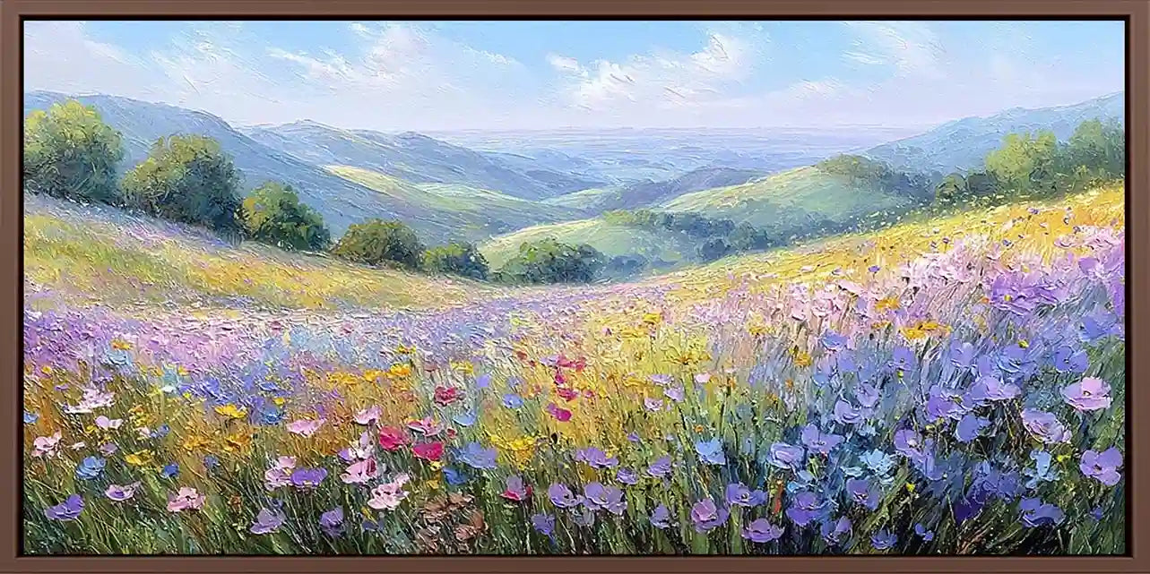 Lavender Valley Panoramic Canvas Print
