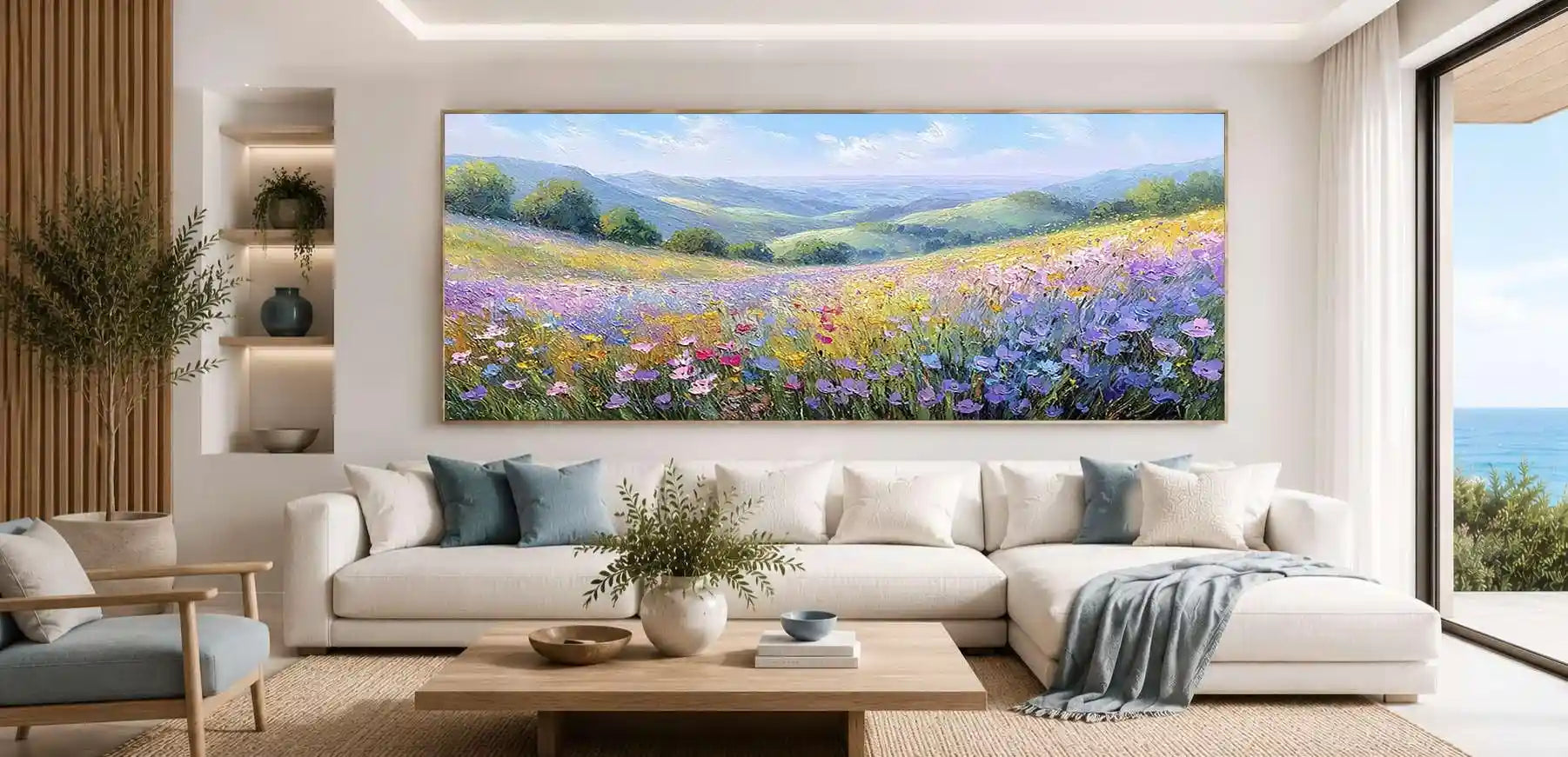 Lavender Valley Panoramic Canvas Print