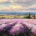 Lavender Estate Panoramic Canvas Print