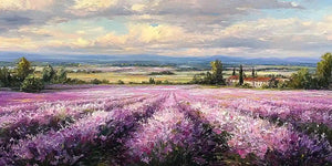 Lavender Estate Panoramic Canvas Print