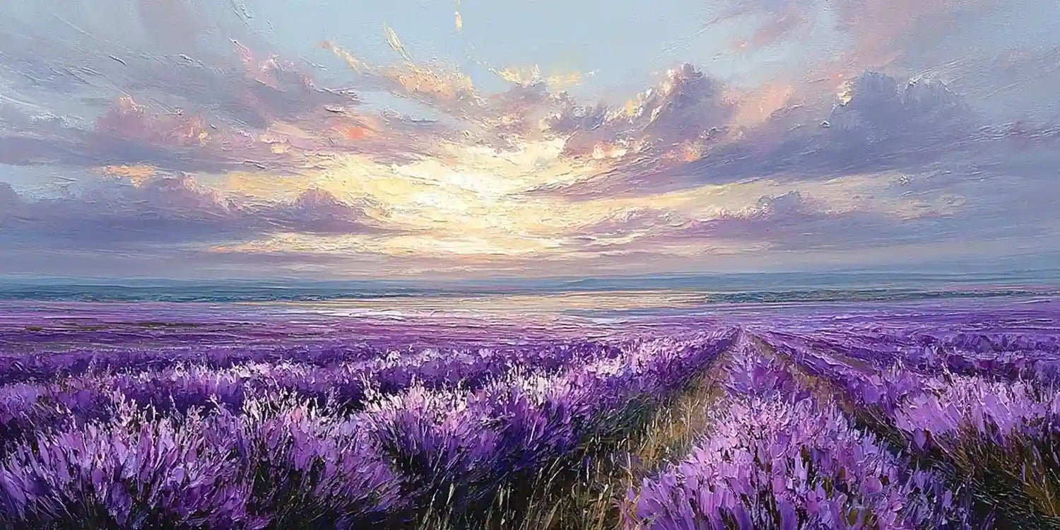Violet Tide Panoramic Canvas Print