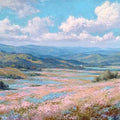 Pastel Meadow Light Panoramic Canvas Print
