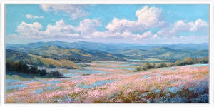 Pastel Meadow Light Panoramic Canvas Print