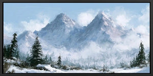Winter Summit Veil Panoramic Canvas Print