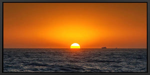 Amber Horizon Sea Panoramic Canvas Print