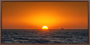 Amber Horizon Sea Panoramic Canvas Print