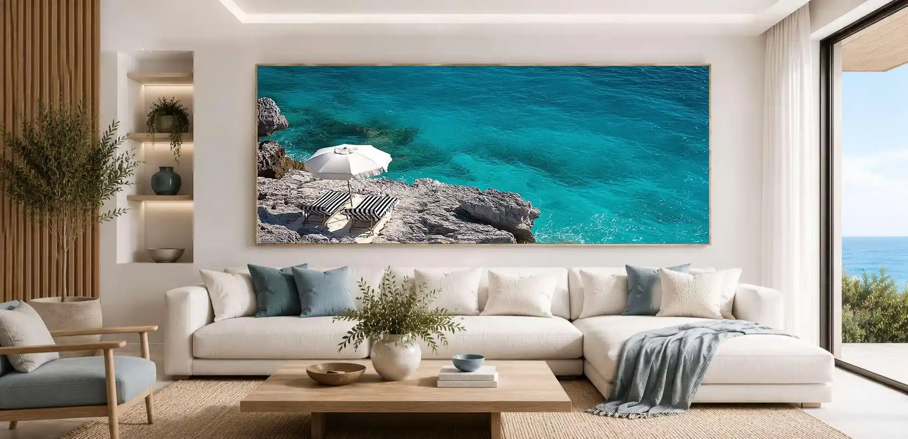 Turquoise Cove Escape Panoramic Canvas Print
