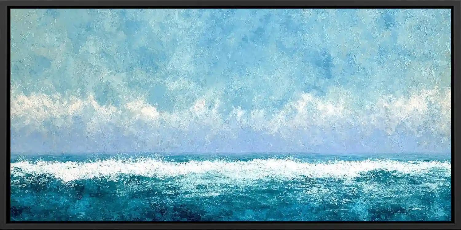 Seafoam Horizon Panoramic Canvas Print