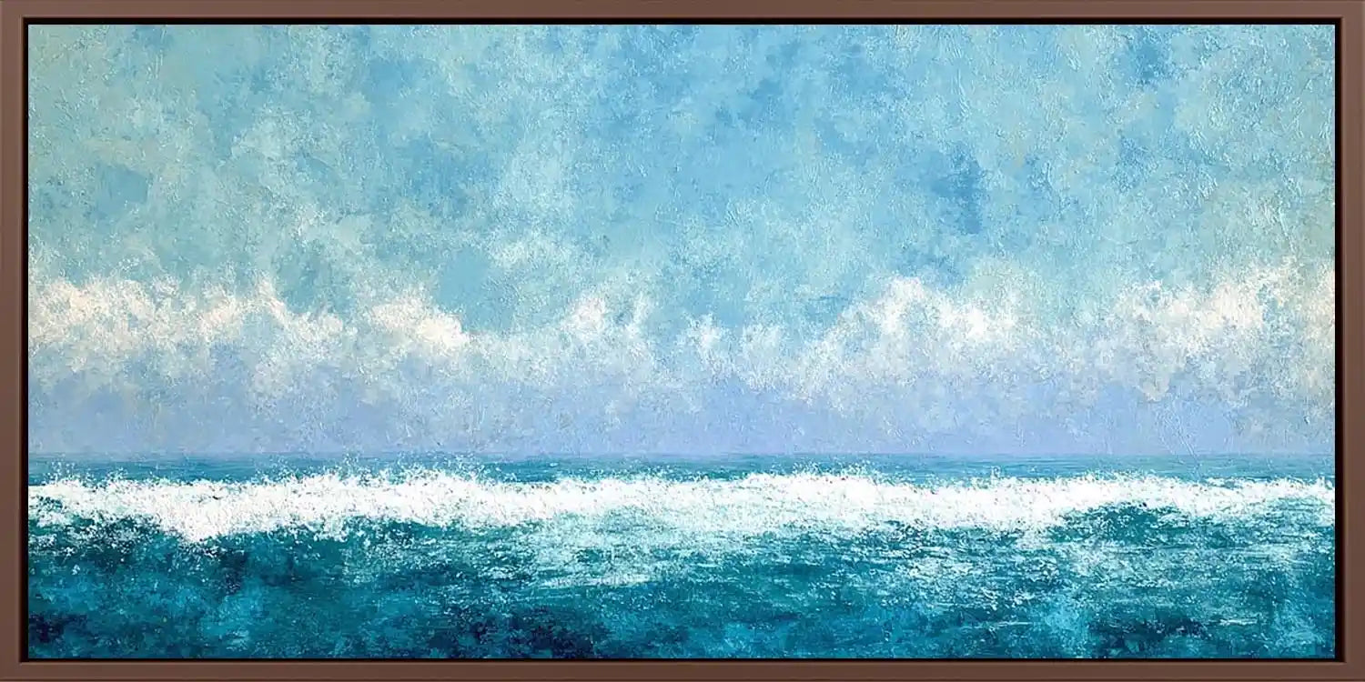 Seafoam Horizon Panoramic Canvas Print
