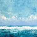 Seafoam Horizon Panoramic Canvas Print