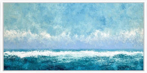 Seafoam Horizon Panoramic Canvas Print