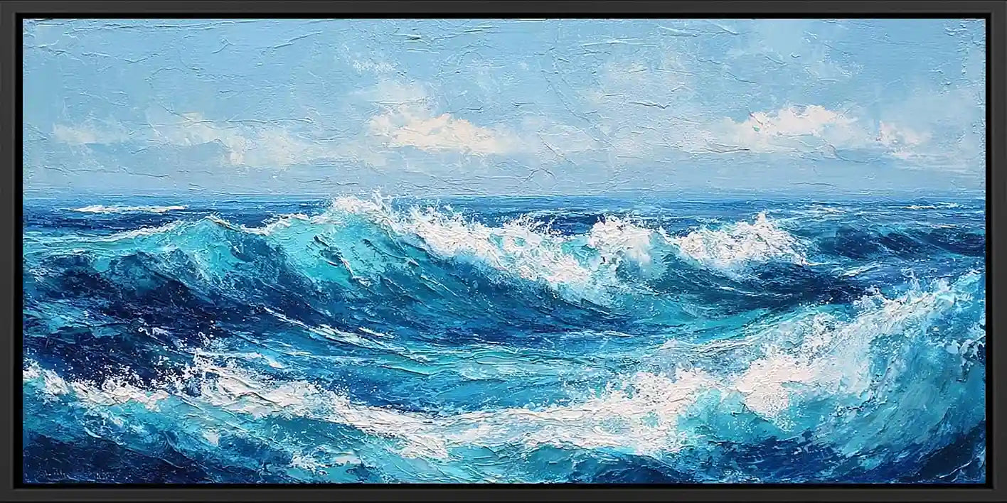 Rolling Ocean Energy Panoramic Canvas Print