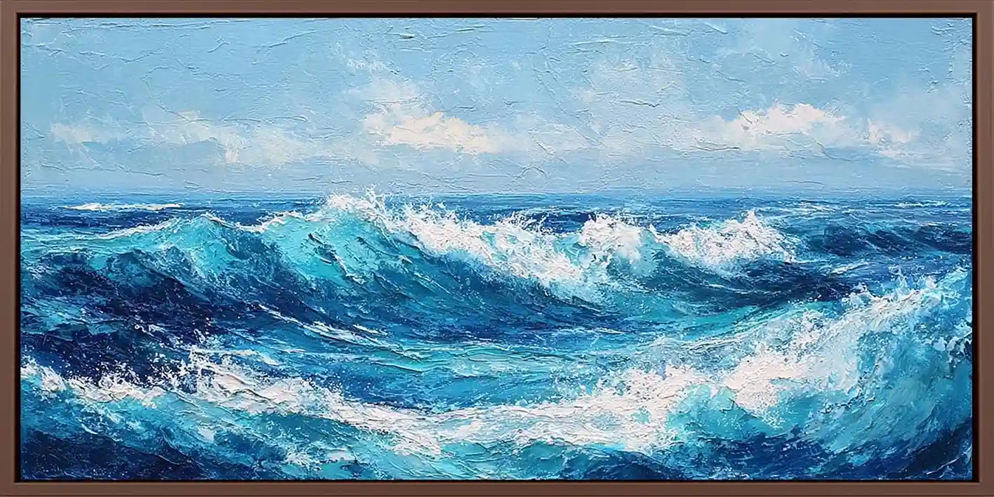 Rolling Ocean Energy Panoramic Canvas Print