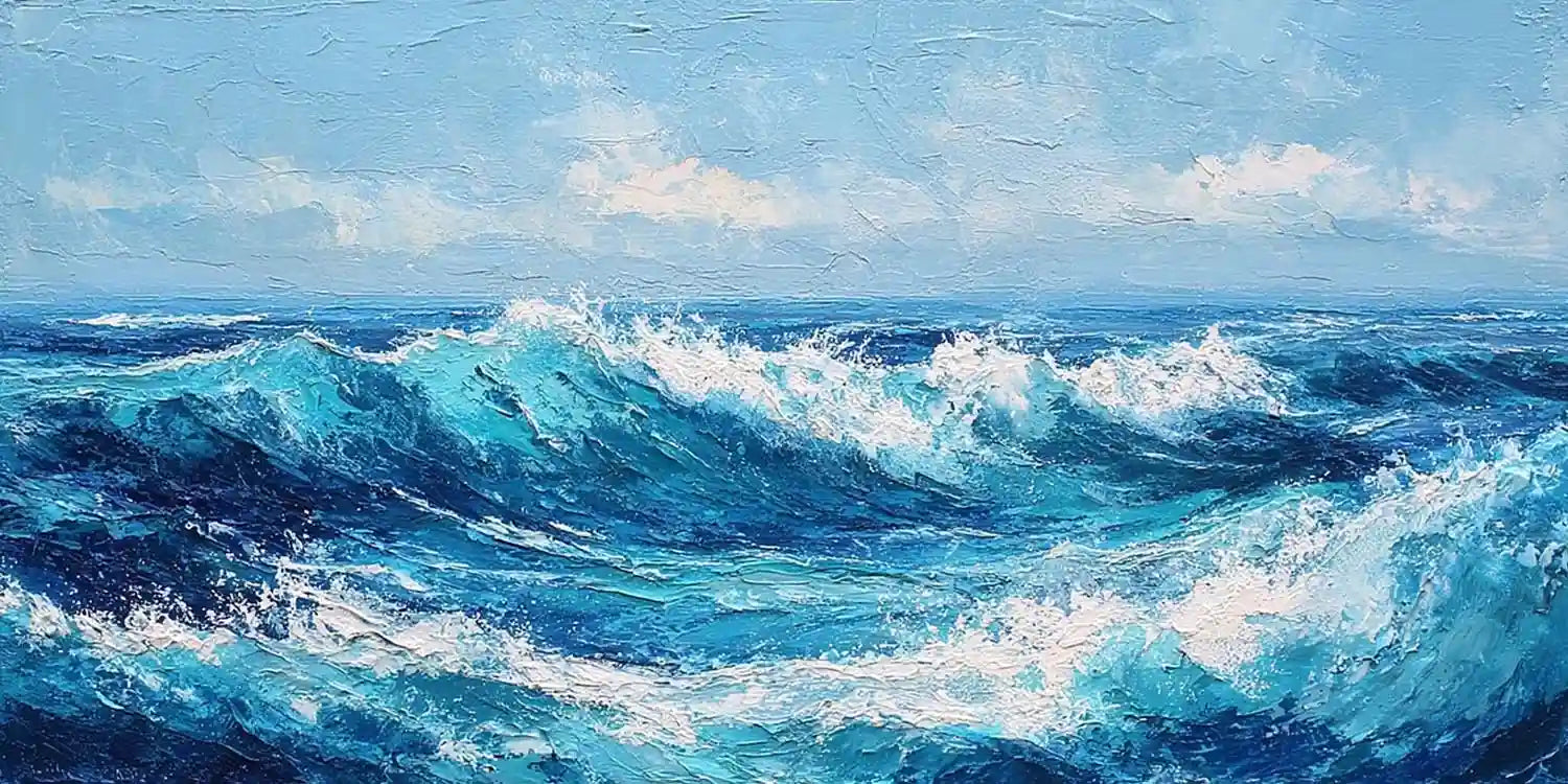 Rolling Ocean Energy Panoramic Canvas Print