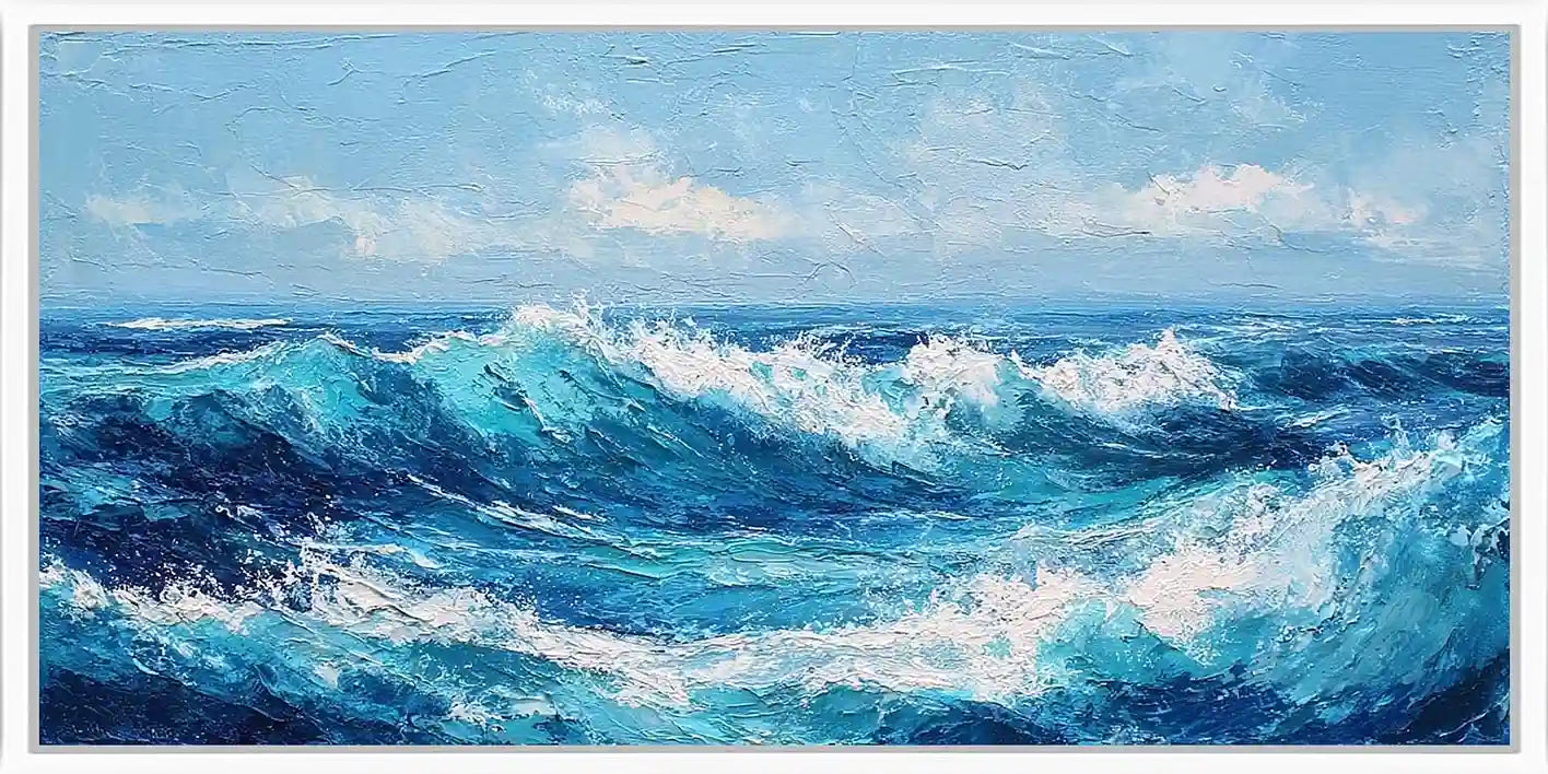 Rolling Ocean Energy Panoramic Canvas Print