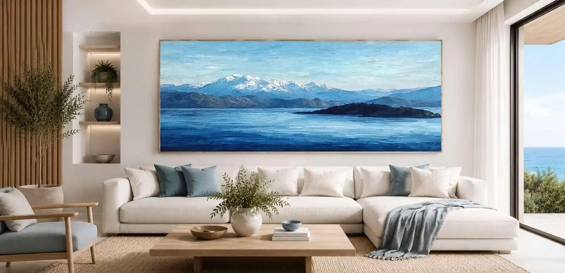 Glacial Water Vista Panoramic Canvas Print