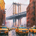 Urban Golden Rush Panoramic Canvas Print