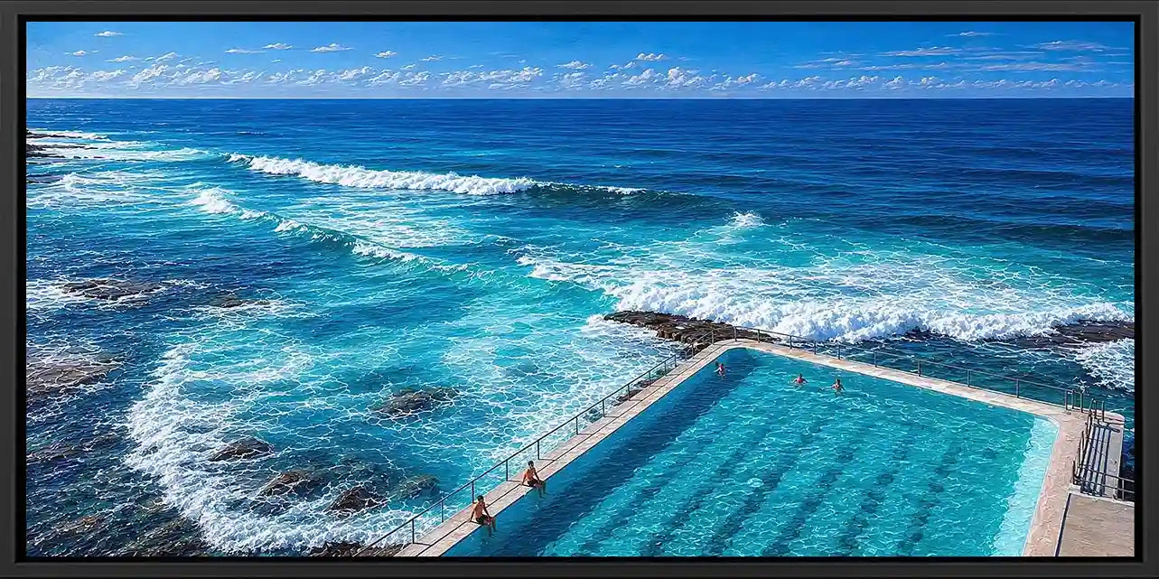 Bondi Beach Icebergs Ocean Pool Panoramic Canvas Print