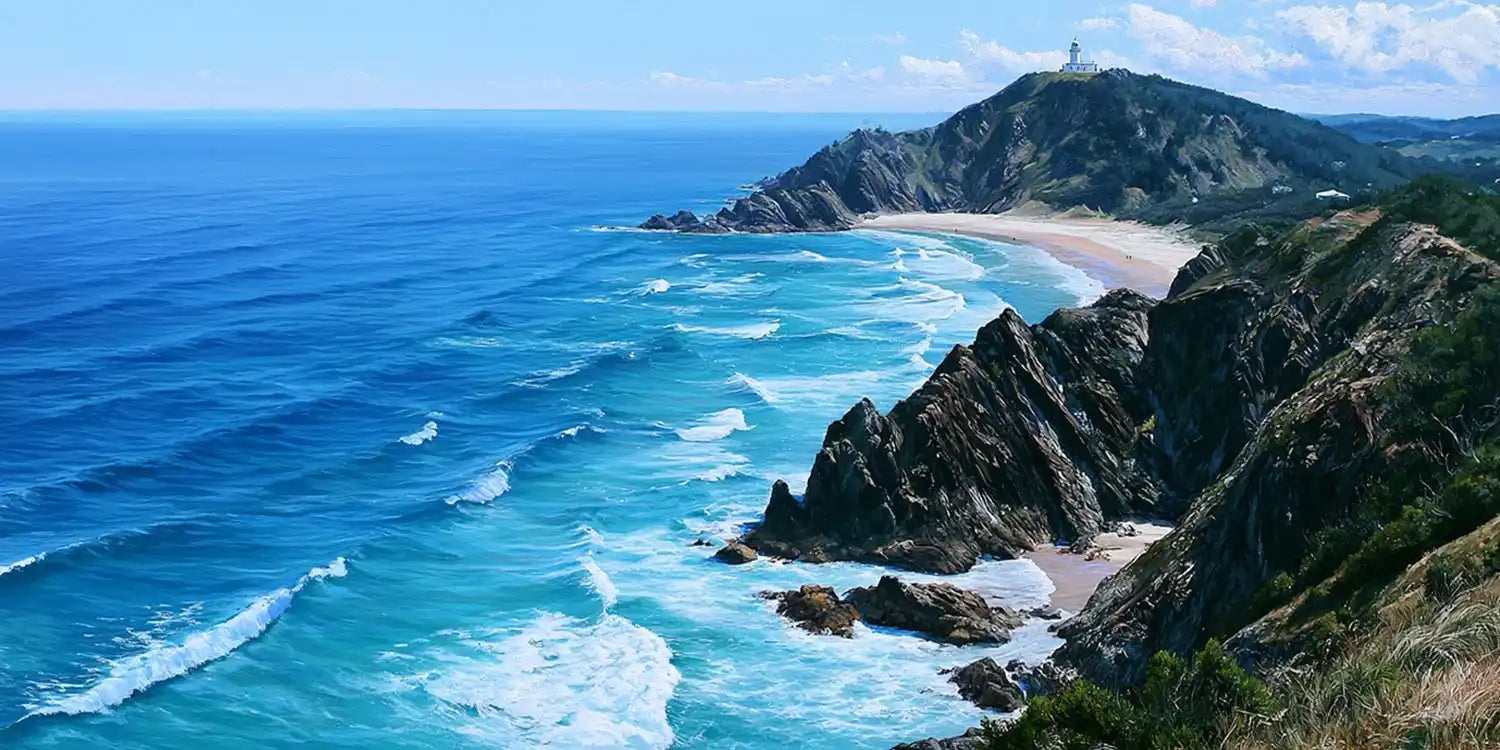 Byron Bay Lighthouse Panorama Wall Art