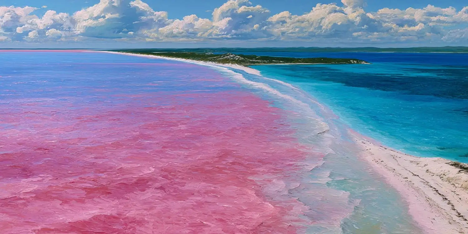 Lake Hillier Pink Lake Panorama Wall Art