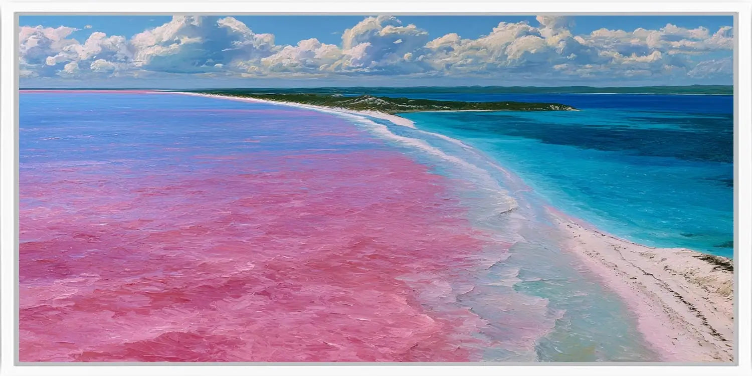 Lake Hillier Pink Lake Panorama Wall Art