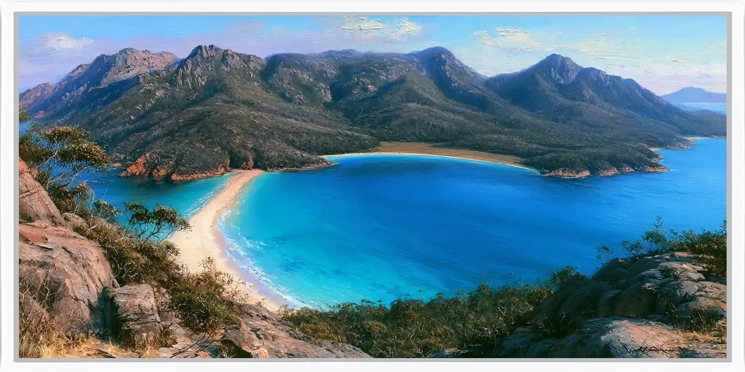 Wineglass Bay Tasmania Panorama Canvas Print