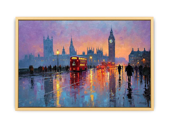 Classic London Street Streched canvas