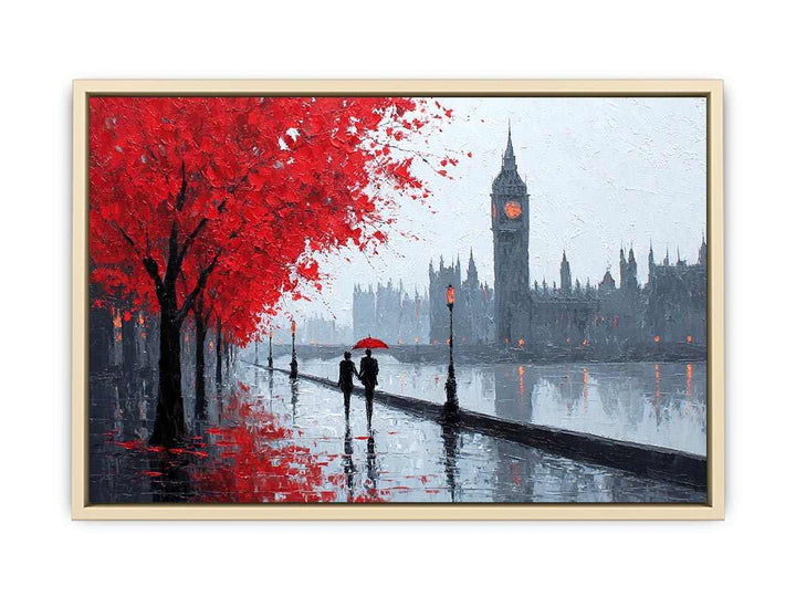 London Love Scene  Art Print