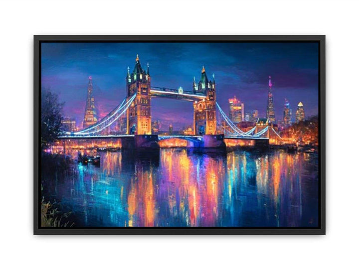 London Illuminated at Night  Canvas Print