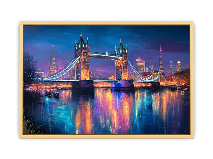 London Illuminated at Night  Streched canvas
