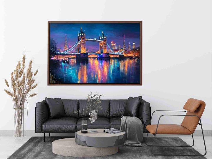 London Illuminated at Night Painting
