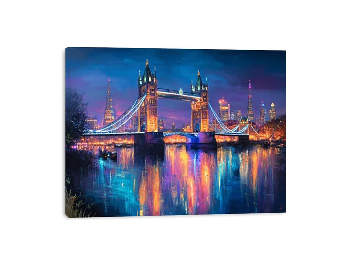 London Illuminated at Night Painting