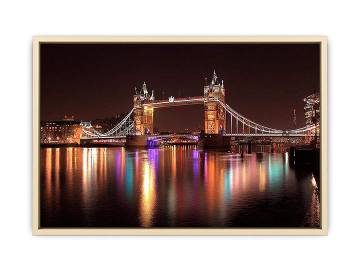 Iconic  londo  tower Bridge Illuminated at Night  Art Print