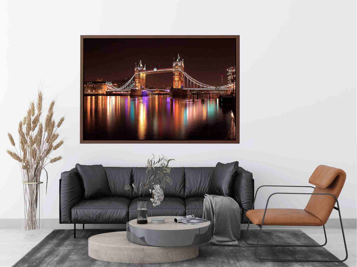 Iconic  londo  tower Bridge Illuminated at Night Painting