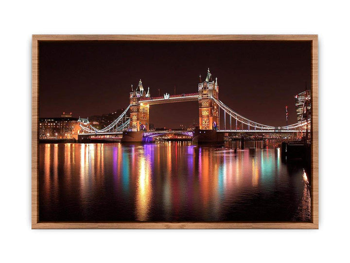 Iconic  londo  tower Bridge Illuminated at Night Poster